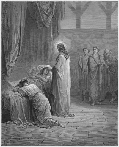 Jésus ressuscitant la fille de Jaïre - Gustave Dore